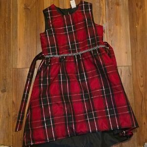 Wonder Nation Red and Black Plaid Kids Formal Dress